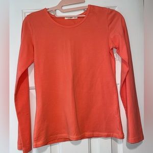Adorable Essentials NWOT Peachy Melon Long Sleeved Shirt Cotton size 12